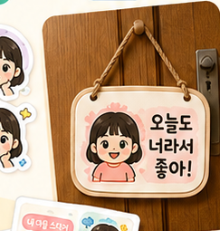 오늘 마음 문패 완성 예시