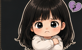 감정 스티커 속상해