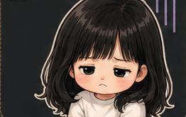 감정 스티커 실망했어